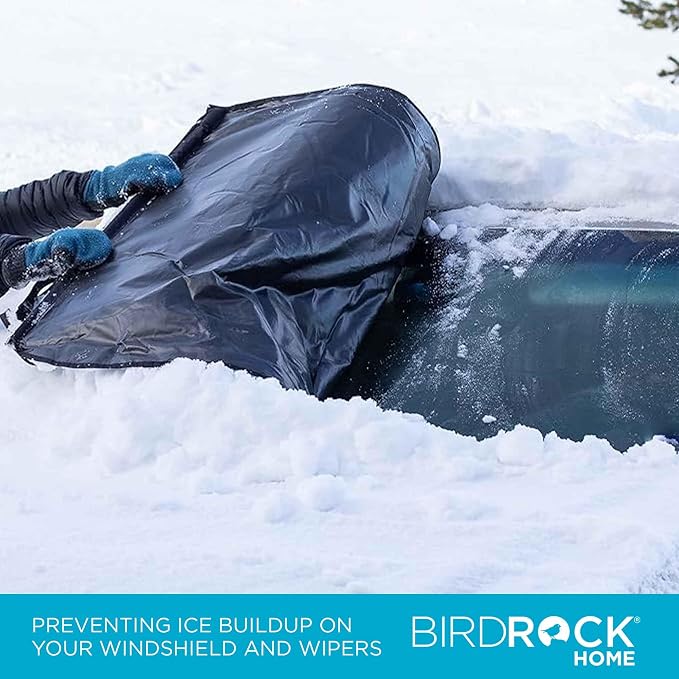 Car Windshield and Side Mirrors Cover for Ice and Snow | All-Weather Protection | PVC Coated Polyester | Fits Cars, SUVs, Small Trucks | Quick Install | Includes Storage Bag | 61" x 41"