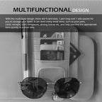 1 PC Car Sun Visor Organizer, Sunglass Holder & Document Storage Pocket Organizer, Car Visor Accessories with Insurance and Registration Card, Universal for Cars, Trucks, SUVs (Gray)