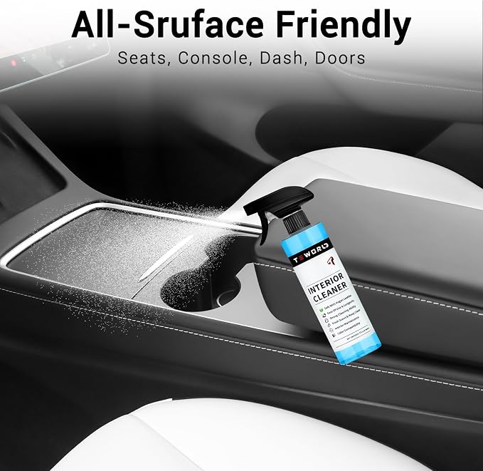 Tesla Seat Cleaner & Stain Remover, Tesla Interior Cleaner for White & Black Vegan Leather | Tesla Model Y Juniper Accessories 2026 & Tesla Model 3 Accessories, S/X/Cybertruck