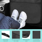2 PCS Kick Mat Back Seat Protector, Waterproof Auto Seat Back Cover Protector with 2 Mesh Pockets, Anti-Mud Backseat Protective Cover Large Kick Mats for Car Truck SUV