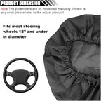Car Steering Wheel Cover Sun Shade, Anti-Heat Car Wheel Protector | Universal 18 Inch Auto Steering Wheel Sun Block Cover, Steering Wheel Shield Accessories for Most Car Truck SUV, Black