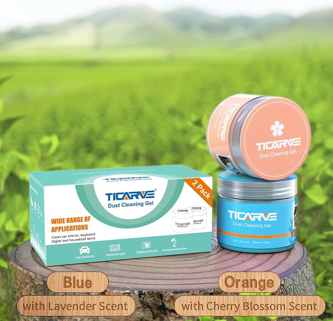 2Pack Car Cleaning Gel Car Putty Car Cleaning Putty Auto Tools for Car Interior Cleaner Cleaning Kits Automotive Car Cleaner Blue Orange (320g/11.2oz)