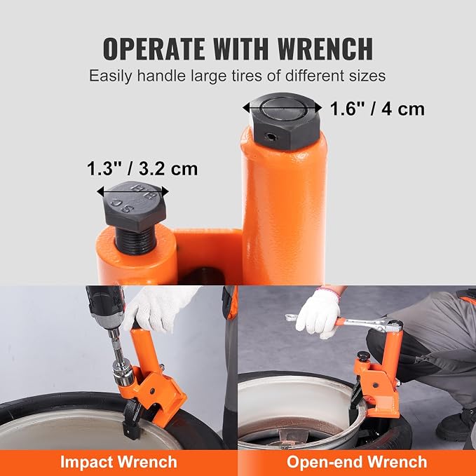 Manual Tire Bead Breaker, 38"-42" Tires Changer Tool with Rubber Pad, Protect Aluminum Alloy Hubs, Easy-Operated Tire Repair Tool for ATVs/UTVs, Tractors, Trucks, Cars, Heavy Duty Tires