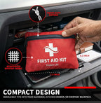 Doctor Developed Mini First Aid Kit, 100 Piece Waterproof Emergency Kit for Car, Boat, Camping & Travel, Includes Emergency Blanket, Tourniquet & First Aid Guide