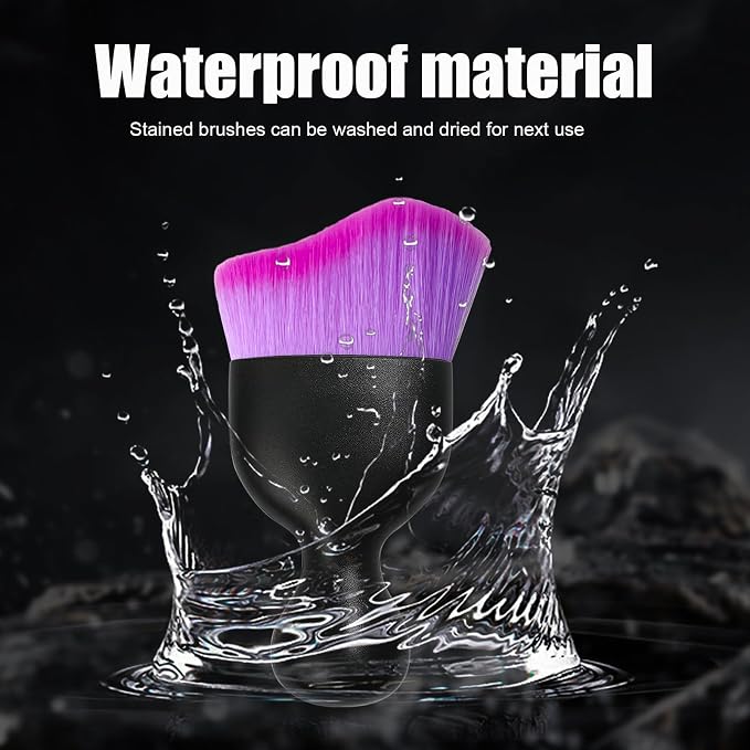 Car Detailing Brush, Curved Soft Bristles Auto Removal Dust Collectors, Universal Vehicle Dashboard, Air Conditioner Vents etc Interior Cleaning Tool Accessories (Double Purple)