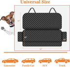 Dog Car Seat Cover for Back Seat, Scratch Proof Nonslip Pet Car Seat Cover, 4 Layers Waterproof Heavy Duty Back Seat Pet Cover for Dogs with Storage Bag (Black)