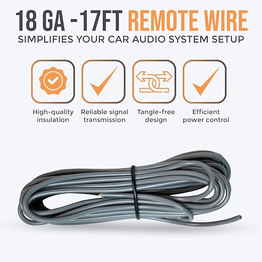 4 Gauge 5-Channel Amplifier Wiring Kit, 2000W CCA Amp Install Kit – EA-PRMK4-5CH