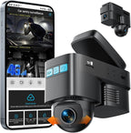 4G LTE Cellular Dash Cam with Live Streaming & GPS Tracking - Dual Car Security Camera with Remote Live View,Cloud Storage,AI Motion Detection,Sentry Mode, Anti-Theft Protection for Vandalism