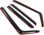 WD2-244i Dark Smoke 4 Pcs Set Window Visor (in-Channel) Deflector Rain Guard Compatible with 2003-2009 Hummer H2