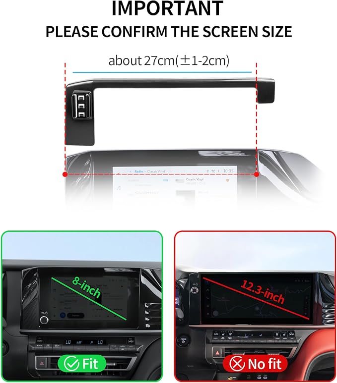 Car Phone Holder for Toyota Camry LE/SE 2025-2026 Accessories 8-inch Screen | Magsafe Magnetic Cell Phone Mount Clip Compatible with iPhone, 3D fit Stable Dashboard GPS Navigation Bracket Cradle Stand