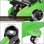 DNA MOTORING 2 Ton Car Jack and Stands Kit 2T(4000 lbs) Capacity Low Profile Hydraulic Trolley Service/Floor Jack with 2 Ratchet Stands Combo for Home Garage Shop, Green, TOOLS-00476-GR