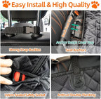 Dog Car Seat Cover for Back Seat Pet Cover for Dogs Waterproof Bench Seat Cover Protector Scratch Proof Nonslip Soft Dog Back Seat Cover for Cars Trucks SUV（48" L ×52" W