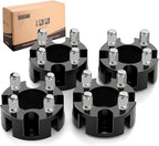2 Inch Golf Cart Wheel Spacers Kit with Lug Nuts Fits for Yamaha Club Car EZGO ATV, 4X4(101.6mm) Bolt Pattern, 2.68''(68mm) Hub Bore, 1/2-20 Studs (4 Pack),Black