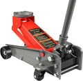 3 Ton Floor Jack, 6600LBS Heavy Duty Hydraulic Jack, Fast Lift with Wheels, Lift Range: 5.31''-18.11'', Steel Material, for Home, Garage and Repair Shops, Red