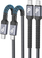USB C to USB C Cable 10FT, 2Pack USB C Charger Cable, Long Type C Fast Charging Cable Nylon Braided USBC Charger Cord Compatible with iPhone 17/16/15/Pro/Plus/Pro Max/Samsung Galaxy S26 S23 and More
