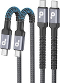 USB C to C Cable 1FT, 2Pack USB C Cable, Long Type C Fast Charging Cable Nylon Braided USBC Charger Cord Compatible with iPhone 17/16/15/Pro/Plus/Pro Max/Samsung Galaxy S23/LG and More