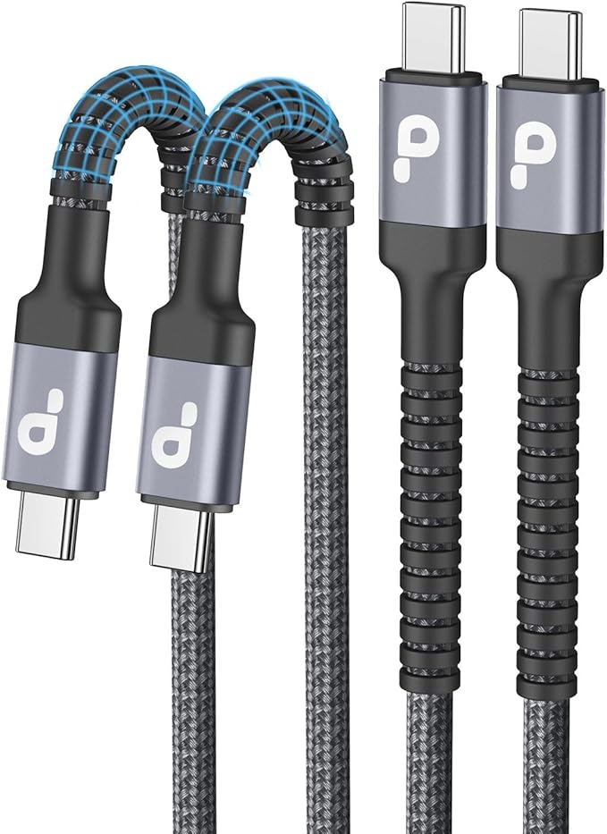 USB C Cable 3FT, 2Pack USB-C to USB-C Charger Cable, USBC Fast Charging Nylon Braided USBC iPhone Charger Cord Compatible with iPhone 16/15/Pro Max/PlusSamsung Galaxy S23/LG and More