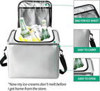 Car Trunk Organizer with Removable Cooler Bag - Collapsible Multi-Compartment Storage for SUV Truck Groceries Camping, Durable Nylon Auto Cargo Organizer (Gray)