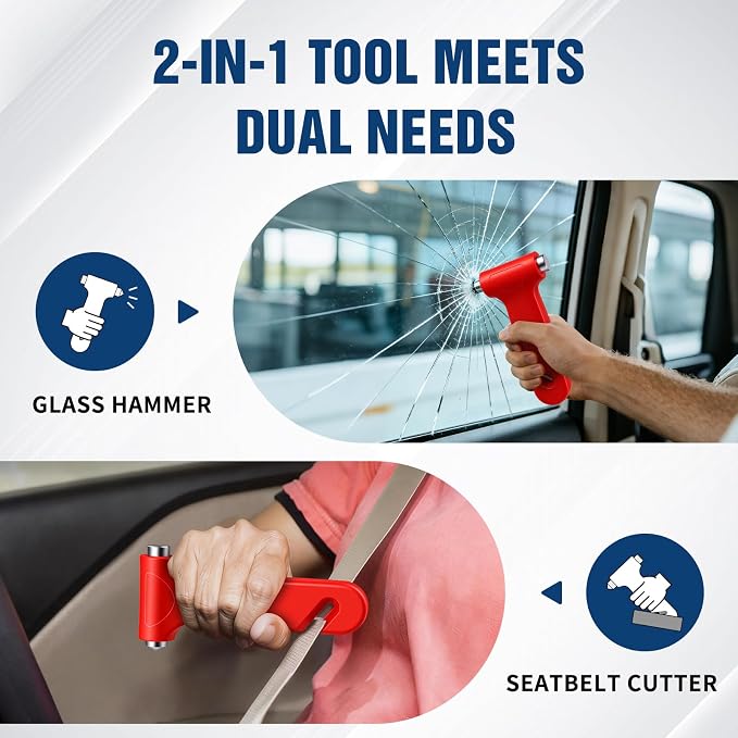Car Emergency Kit with Jumper Cables, Car Roadside Emergency Kit, First Aid Kit, Tow Strap & Tool Set – Roadside Safety Kit for Cars, Trucks & SUVs