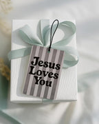 Grey Boho Christian Car Air Freshener 4 Pcs for Women Men | Religious Car Accessories Mirror Decor, Grey Christian Hanging Air Freshener for Cars Closet Drawer Books