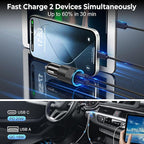 6 Pack USB C Car Charger, 38W Dual USB-C + USB-A Car Charger Adapter Fast Charge PD/QC 3.0 Cigarette Lighter Adapter USB Charger Plug for iPhone 17/16/15/14/13/12/11/Pro Max, iPad, Samsung