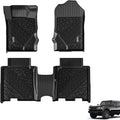 3W Floor Mats Fit for 2021-2025 2026 Ford Bronco 4-Door, All Weather TPE Custom Fit Bronco Floor Liners Car Accessories (Not Fit Sport & Vinyl Floor)
