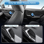 (4Pack) 2026 RAV4 Door Pocket Tray for Toyota RAV4 (LE/SE/XLE Premium/Woodland/XSE/Limited), Durable Door Slot Pocket Insert 2026 RAV4 Accessories