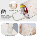 Cute Car Trash Can, Hanging Canvas Car Back Seat Organizer and Storage Bag, Funny Car Trash Bag for Travelling, Outdoor Cute Small Bow