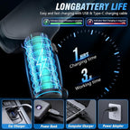 Car Vacuum Cleaner Cordless Rechargeable, Portable Vacuum for Car | 15000Pa suction with blower mode for pet hair, car interiors, keyboards and daily cleanups