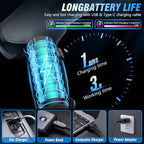Car Vacuum Cleaner, 15000Pa Handheld Cordless Rechargeable Wet & Dry Vacuum, 120W High Power for Car, Pet, Office Cleaning, Washable HEPA Filter, Multi-Nozzles | 15000Pa suction with blower mode for pet hair, car interiors, keyboards and daily cleanups