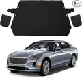 Windshield Cover for Ice and Snow Front Fit for sedans Windshield Snow Cover Car Windshield Protector Winter Car Accessories 600D Oxford Fabric Black 67"x43"
