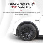 Wheel Cover for Tesla Model Y 4PCS Hubcaps for Tesla Wheel Cover Model Y(2020-2024) 19inch Blade Rim Full Cover Hubcaps Accessories (Blade Style, 19 inch)