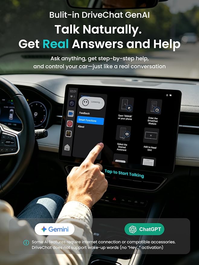 Magic AI Box Wireless CarPlay & Android Auto Adapter, Car Video Box for OEM Wired CP/AA, Dual WiFi & Bluetooth IoT Hub, Supports for Netflix/YouTube/TikTok/TF Card