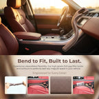 Car Seat Gap Filler 2-Pack, Universal Anti-Drop Organizer Strip with Storage Slot, Car Organizer Between Seat & Console for Cars, SUVs, Trucks (Brown)