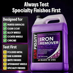 Iron Remover Car Detailing – Iron Decon Spray, Pulls Out Brake Dust, Rust & Fallout - Contaminant Removal for Car Paint & Wheels, pH Neutral Formula - 128 fl. oz.
