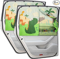 Car Window Shades with Cute Patterns, 2pcs Magnetic Car Curtains for Privacy Protection Full Covers/Half Shade Options, Auto Sunshades Sunglare/UV Blocker