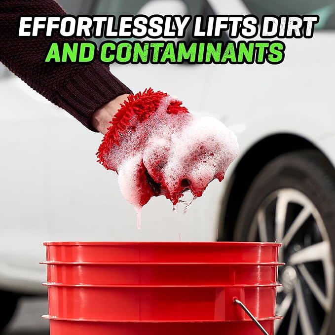 Demon Car Wash Kit - 7 Piece Set Includes Car Wash Soap, Wheel Cleaner, Tire Shine, Interior Cleaner, Demon Shine, Air Freshener & Sponge