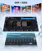 4 Core 4G+128G Car Radio Stereo for Jeep Wrangler 2007–2018 with DSP/Wireless Carplay/Android Auto, 7 inch Incell Touch Screen Wrangler Radio Bluetooth 5.0 FM/RDS Mirrorlink SWC Backup Camera