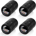 4pcs Tire Valve Stem Caps, Compatible with Cadillac Escalade CT4 CT5 CT6 ATS CTS SRX XT5 Series Stem Cap Universal Car Air Cover Car Accessories for Cars, SUV, Truck, Motorcycles Black