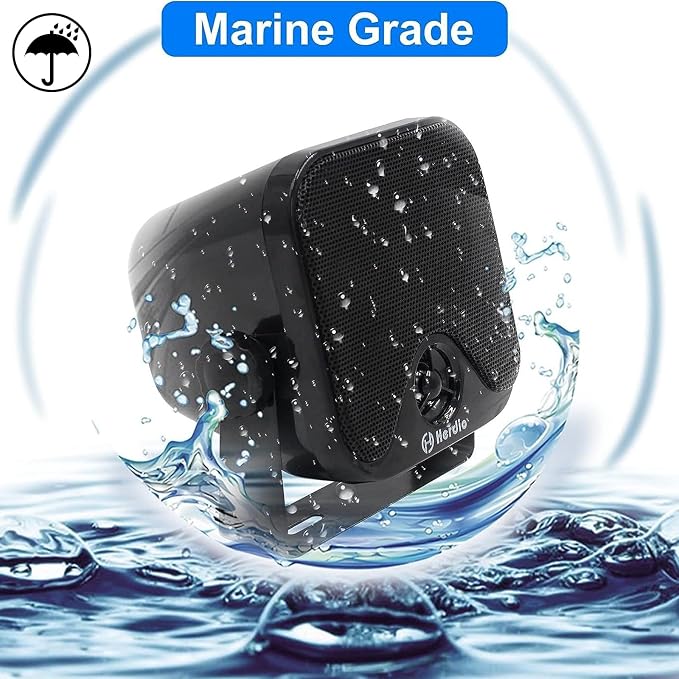 4 Inches Heavy Duty Waterproof Boat Marine Bluetooth Speakers Surface Mounted for Camper Skid Steer ATV UTV RZR Golf Cart Tractor