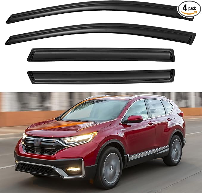 Window Visors Rain Guards for Honda CRV 2017 2018 2019 2020 2021 2022, Out-Channel Window Vent Wind Deflectors Visors Shades for 17-22 CR-V