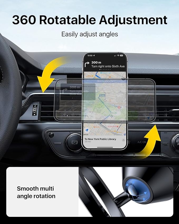 for MagSafe Car Mount [Strongest Magnet, 1S Install] Magnetic Phone Holder for Car Vent 360 Adjustable Compact Magnetic Car Phone Holder Mount for iPhone 17 Pro Max 16 15 14 13 12 Plus Mini