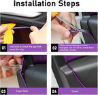 Car Interior Moulding Trim Strip, 33Ft/10M Car Flexible Electroplating Decoration Styling Door Dashboard, DIY Pinstriping Filler Insert Strip, with Installing Tool, Interior Accessory(Purple)