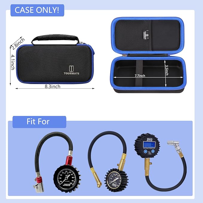 Hard Storage Case for JACO Superior Products/TIRETEK/AetralYB/ETENWOLF/VONDIOR Tire Pressure Gauge,Travel Case for JACO ElitePro/ElitePro-X/ire Pressure Gauge,60/100/200 PSI(Only Box)