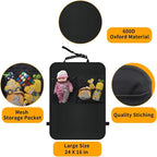 Kick Mats with Organizer -2 Pack Backseat Protector SeatCovers for Your Car, SUV, Minivan or Truck Seats - VehicleBack Seat Kids Safety Accessories -Universal Fit AutomotiveInterior Protectors