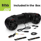ATV6.5B ATV UTV Weatherproof Sound System - 6.5 Inch Speakers, 1.5 Inch Tweeters, Built-in Amplifier, Bluetooth, Easy Installation for 12V Vehicles