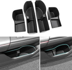 Door Side Storage Box Compatible with 2023 2024 2025 2026 Honda CRV Accessories, Front & Rear 4PCS Door Handle Insert Organizer Tray, TPE Phone Pockets Cup Holder Fit for CRV CR-V Accessories