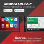 DCA73W-BC 7" Wireless CarPlay Android Auto Double DIN Stereo