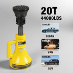 20 Ton Professional Car Support Screw Jack for House Construction Bridge Stabilization, Yellow (40,000 LBs)
