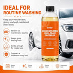 High Foam Car Wash Soap, pH Neutral Car Shampoo for Foam Cannon, Gun or Bucket Wash, Concentrated Car Soap Safe for Wax, Sealant, Ceramic Coating and Clear Coat, Gloss Finish Formula